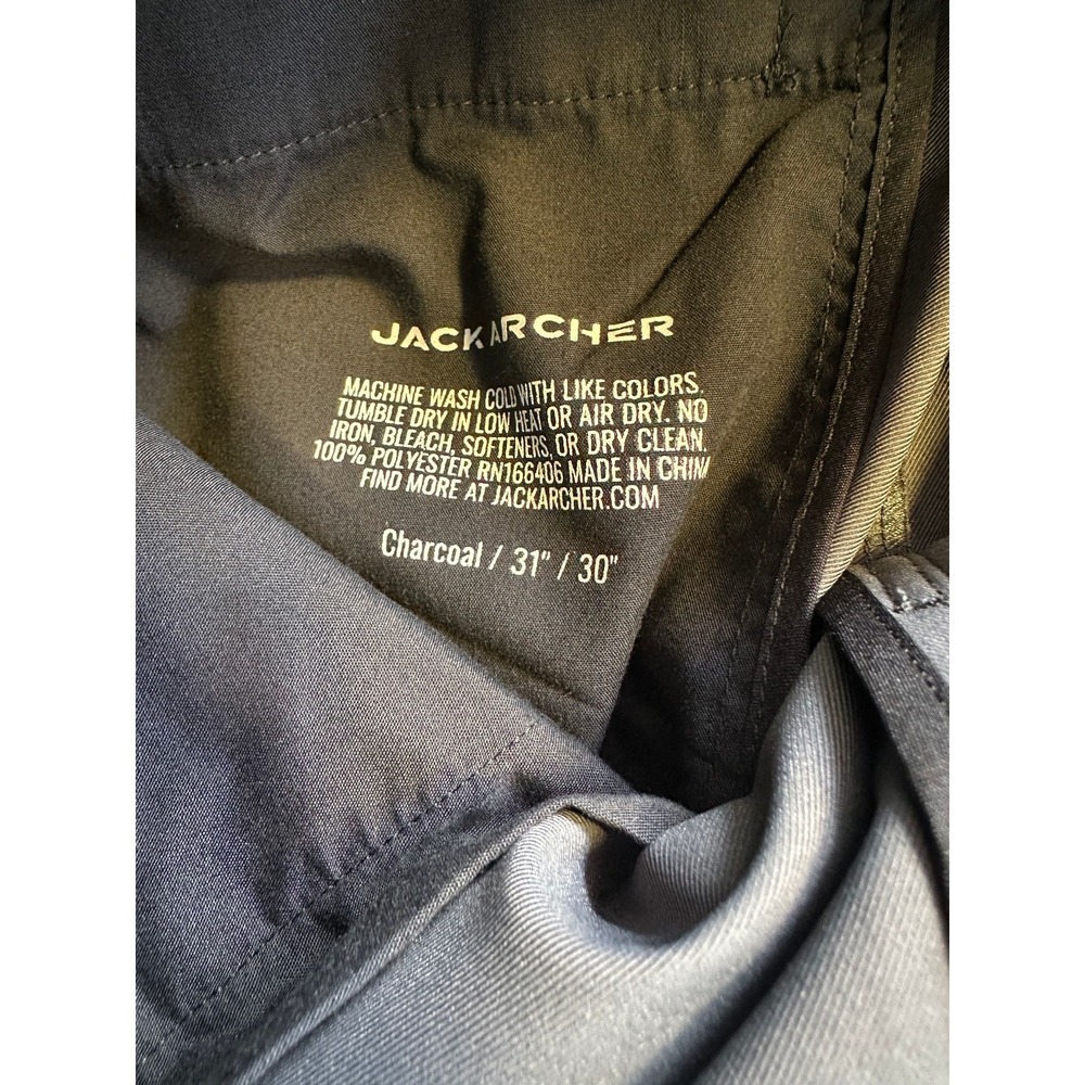 Jack Archer Jetsetter Tech Pants 31 x 30 Charcoal Gray Golf Travel Performance - Picture 7 of 11